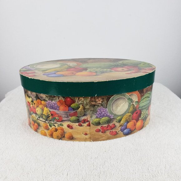 Small Oval Fruit Patterned Storage Box - Picture 2 of 5